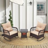 3 pcs Rocking Bistro Set（Beige）