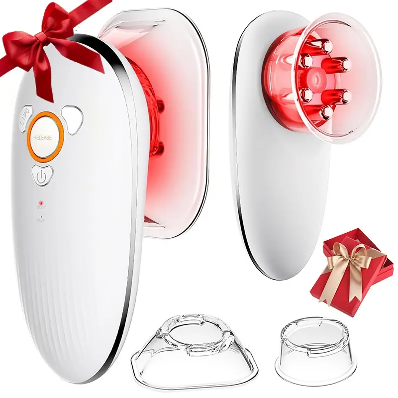 SunLuxy 4-in-1 Red Light Therapy & Cupping Suction Machine for Daily Relaxation, Relaxation Aid, Skin Rejuvenation, and Facial Firming – Perfect Valentine’s Day Gift – 3 Power Levels, Ergonomic Design, Type-C Charging