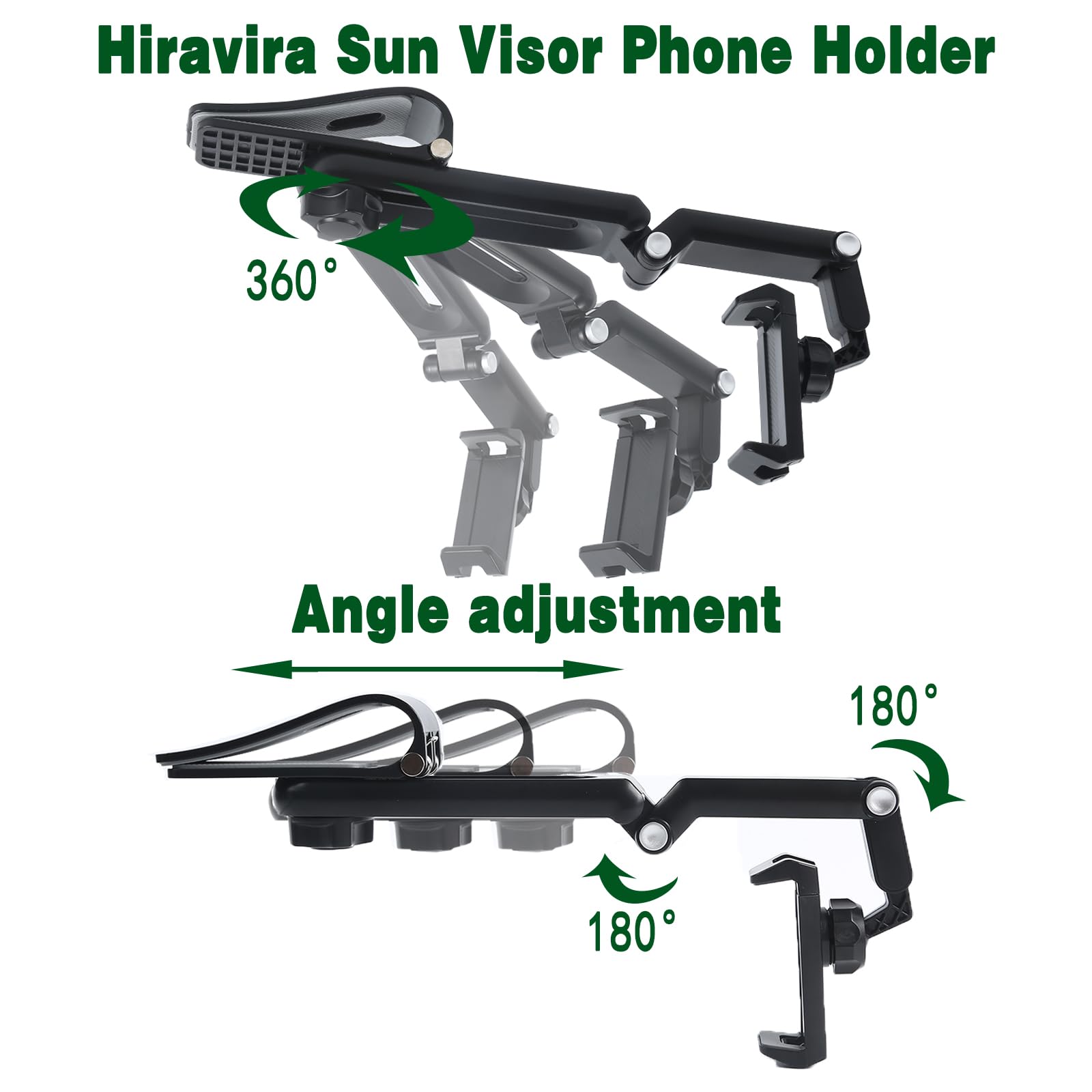 Sun Visor Phone Holder,360° Rotatable Rearview Phone Holder, Cell Phone Holder for Car Sun Visor Perfectly for iPhone, Samsung & Other Cellphone, Car Accessories Sun Visor Phone Holder,360° Rotatable Rearview Phone Holder, Cell Phone Holder for Car Sun Visor Perfectly for iPhone, Samsung & Other Cellphone, Car Accessories