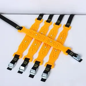 5 pcs Car Snow Chains Emergency Tire Chains Car Tire Anti-Skid Chains Thickened Beef Tendon Wheel Chain for Snow Mud Sand Road