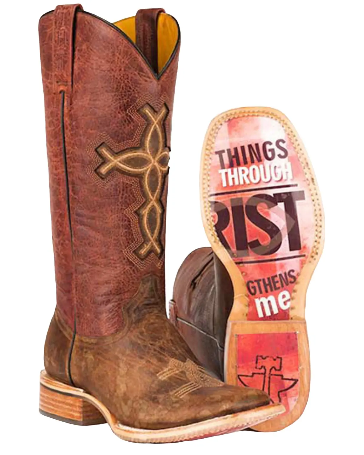 Tin Haul Women's I Believe Cowgirl Boot Square Toe - 14-021-0007-1285