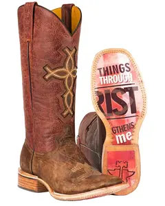 Tin Haul Women's I Believe Cowgirl Boot Square Toe - 14-021-0007-1285