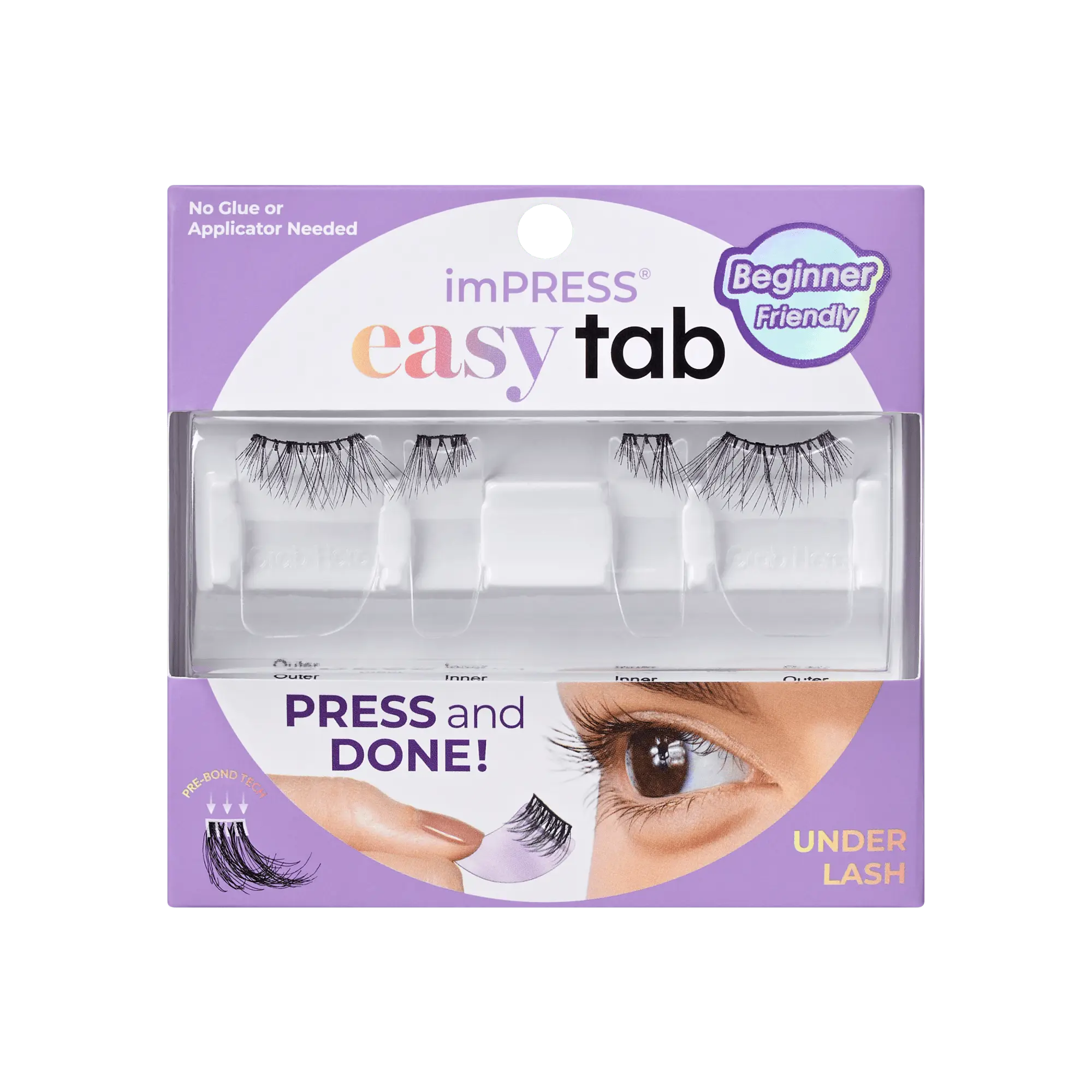 Impress Falsies easy tab Pre-Glued False Eyelashes - Black Wispy | 1 Pair of Half Lash & 2 Lash Clusters, 5mm-11mm Impress Falsies easy tab Pre-Glued False Eyelashes - Black Wispy | 1 Pair of Half Lash & 2 Lash Clusters, 5mm-11mm