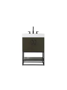 Elegant Kitchen & Bath VF29224MMB 24 in. Single Bathroom Vanity, Mocha Brown