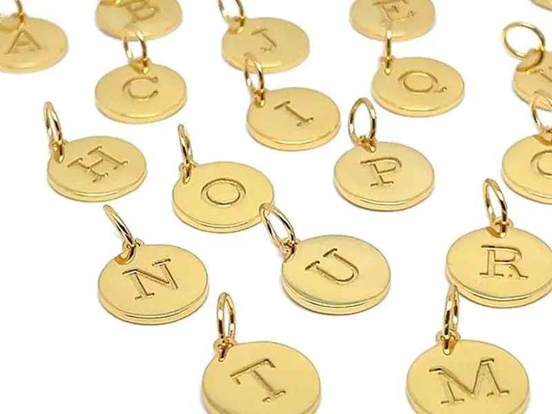Double Sided Round Initial Charm