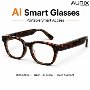 AI Smart Glasses, Multifunctional Smart Glasses with 13MP Camera, 1080P/30FPS Video, Open-Ear Audio, Real-Time Translation & Voice Assistant