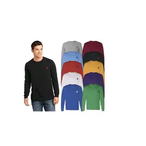 4 Pack Assorted Colors 100% Cotton Long Sleeve T-Shirt, Soft and Breathable Tees shirts perfect shirt t shirt men clothing