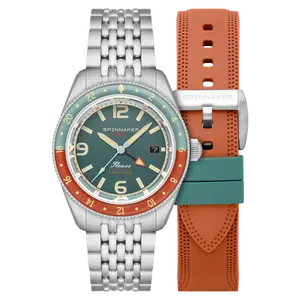 Spinnaker Fleuss GMT Automatic Green / Stainless Steel | Green Dial