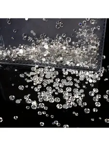 Craft flat back rhinestones, bulk transparent glass rhinestones, white craft gemstones, jewelry, glass diamonds, stones, nails, silver gemstones, dance clothing, clothes, shoes, rolling equipment, DIY wholesale