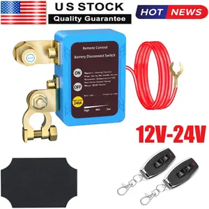 Automatic Battery Disconnect When Parked Long Term | Remote Control Frequency 433MHz | Operating Temp -20°C to 90°C | For RV, Trailer, Motorcycle, Boat