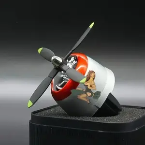 P47 Thunderbolt Fighter Aircraft Car Air Freshener, Car Fragrance, In-Car Vent Aroma Diffuser, Rotating Propeller Ornament, Mechanical Aesthetic Design
