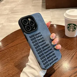 God's Blessing Phone Case is made of TPU and leather with a delicate touch that is skin friendly like velvet suitable for Apple 17 16 15 14 13 12 11 Pro Max Plus X XS Max