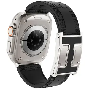 CRAZYGRASS Breathable Silicone Watch Strap Fits 49mm/46mm/45mm/44mm Smartwatch - Fitness & Gym Magnetic Clasp Dad Gift Multiple Colors [NO WATCH INCLUDED] Wearable Watch strap