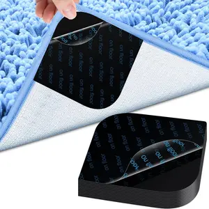 16pcs Non-Slip Rug Grippers, Double Sided Adhesive Carpet Pads for Hardwood & Tile Floors, Reusable Washable Corner Stoppers