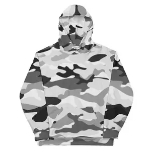Unisex cotton hoodie - White Camouflage
