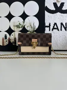 Pre-owned Louis Vuitton Vavin WOC Damier Ebene Chain Bag Microchip