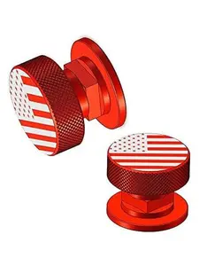 Welding Hood Helmet Pipeliner Fasteners-1Pair USA Flag Pattern Aluminum Helmet Pipeliner Headgear Replacement Parts Accessories Screws Flip Hood, Anti-Rust