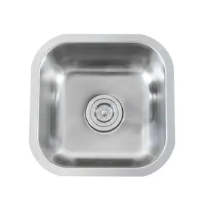 LENOVA SS-SPL-S2 Undermount Single Bowl 16 x 8 - Brushed Satin UNDERMOUNT KITCHEN SINK Kitchen,Kitchen Sinks,Undermount Sinks, Lenova Classic 18 Gauge Stainless Steel Sinks