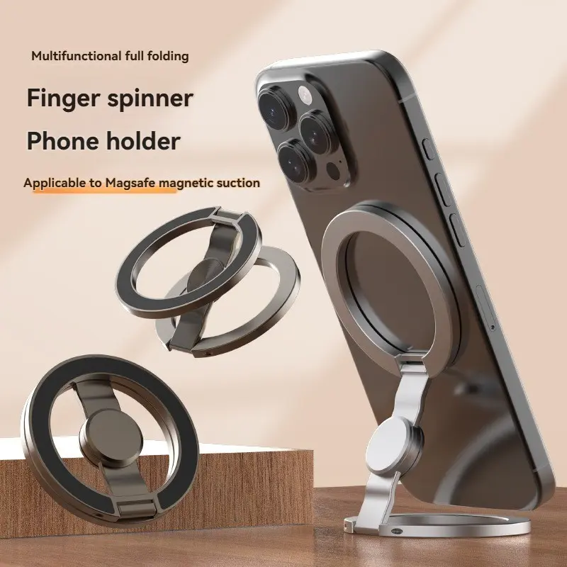 Magsafe Dual Ring Magnetic Phone Stand, Multifunctional Cell Phone Holder, Finger Spinner Phone Ring Holder, Desktop Multi-Function Support Rack, Convenient and Stylish Design