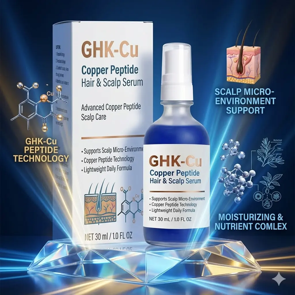 does ghk cu help with dandruff GHK-Cu Copper Peptide Hair & Scalp Serum - Advanced Formula for Dry Scalp & Thinning - Supports Micro-Environment & Promotes Hair Follicle Vitality - 30 ml