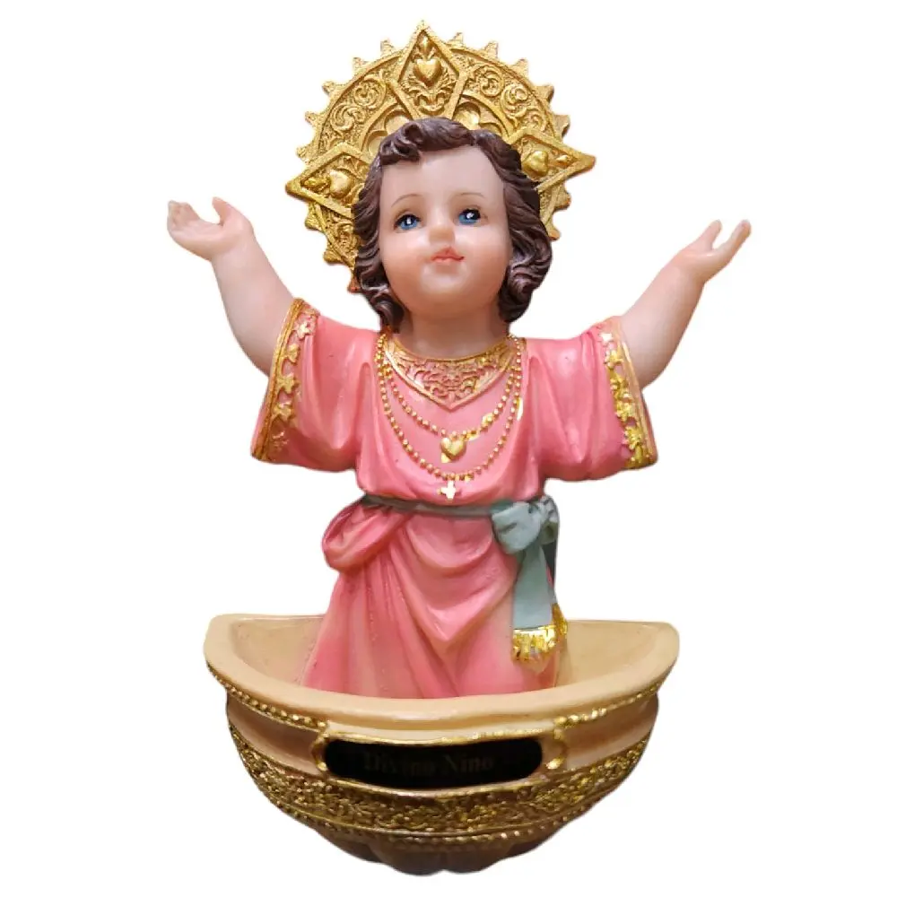 Divino Nino 7" Inches Tall For Holy water For Wall Holy Divine Child Jesus para agua Bendita Brand New Religious Decor