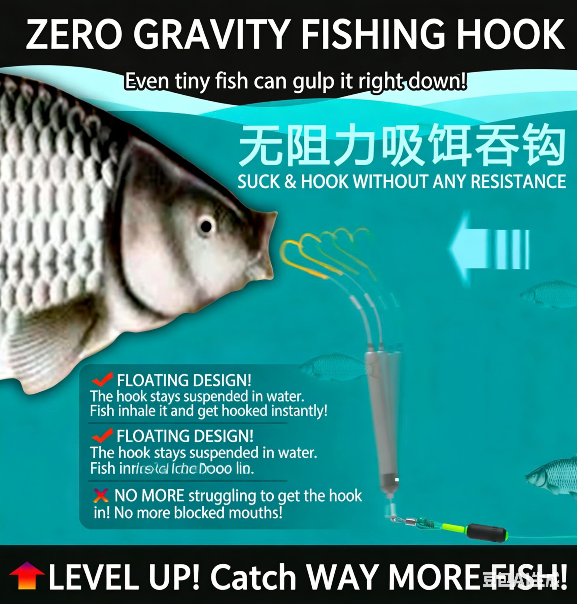 Pre-Tied Off-Bottom Carp Rig | No Float Adjustment | Iseama Gold Sode Hooks | Anti-Snag Weed & Mud Proof for Bass Trout