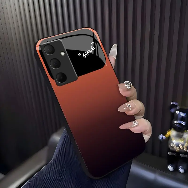Aesthetic Gradient Cellphone Protector for Galaxy A35, Anti-Scratch Hard Cover, Full Camera Protection Case