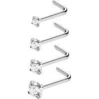 4-Prong CZ/20G/L Shaped