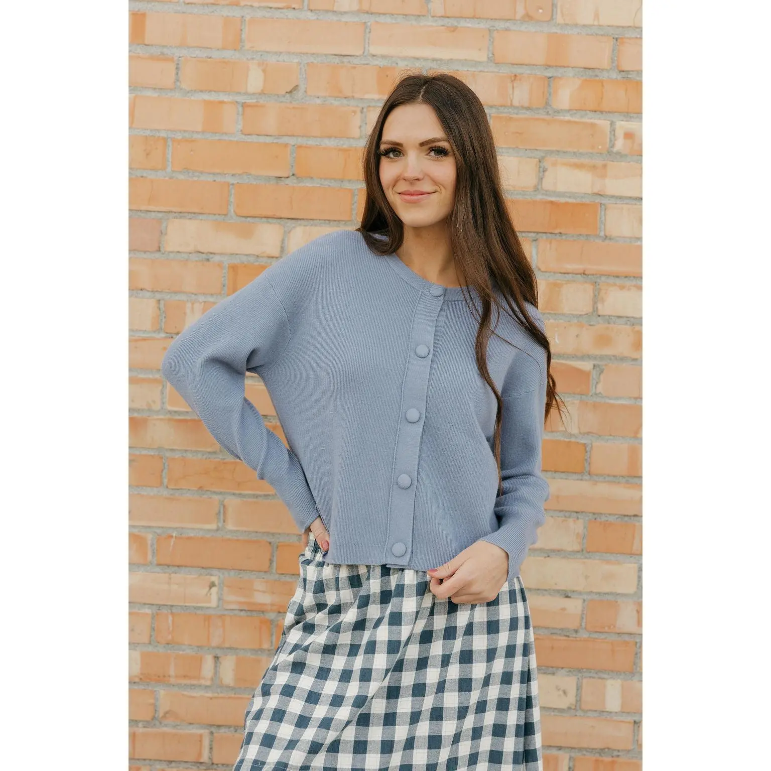 Marcie Cardigan-Dusty Blue