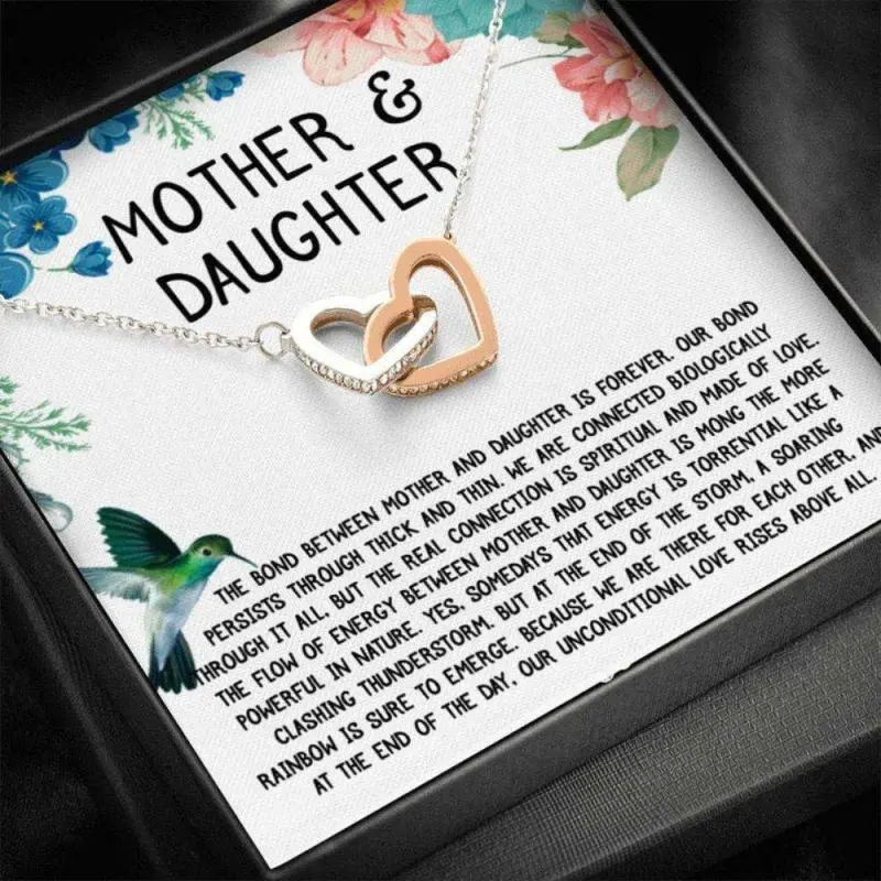 Mom Necklace, Daughter Necklace, Mother & Daughter Necklace, Hummingbird Edition, Mother Daughter Gift, Gift For Mom, Gift For Daughter, Beautiful Necklace Gifts for Mom - Perfect Mother's Day Jewelry, Thoughtful & Meaningful Gift for Mother