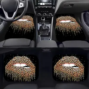 Leopard Print Car Floor Mats, 4-Piece Set, Universal Fit, Non-Slip & Durable, Easy to Clean, Dirt-Resistant Vehicle Accessories, Automotive Floor Mats, Floor Mats for Car