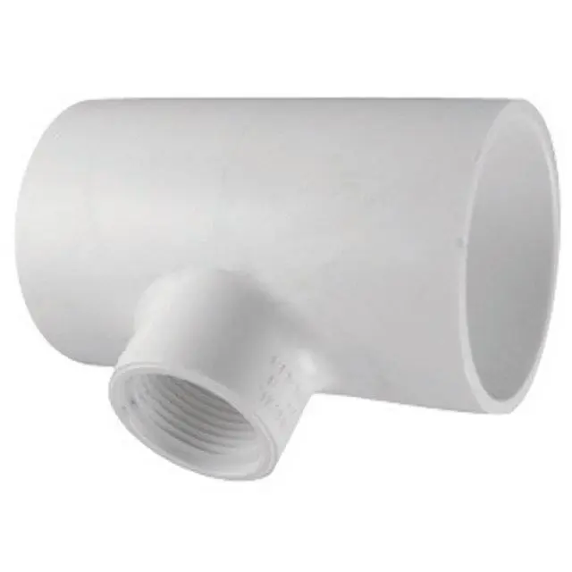 Charlotte Pipe ASTM Certified PVC Reduction Tee, 1.25x1.25x0.5 in. FPT Threaded Fit, PVC Material Plumbing Component for Sailing Water Sports