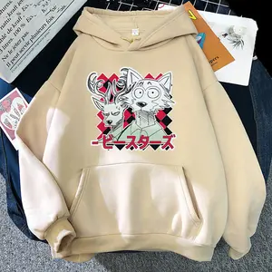 Legoshi Beastars Print Clothing Harajuku Casual Unisex Clothes Hoodies Men Women Fashion Spring/autumn Pink Anime Sweatshirt
