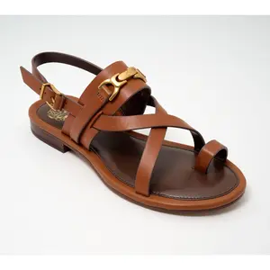 Vince Camuto Leather Slingback Toe Loop Sandals Lenni