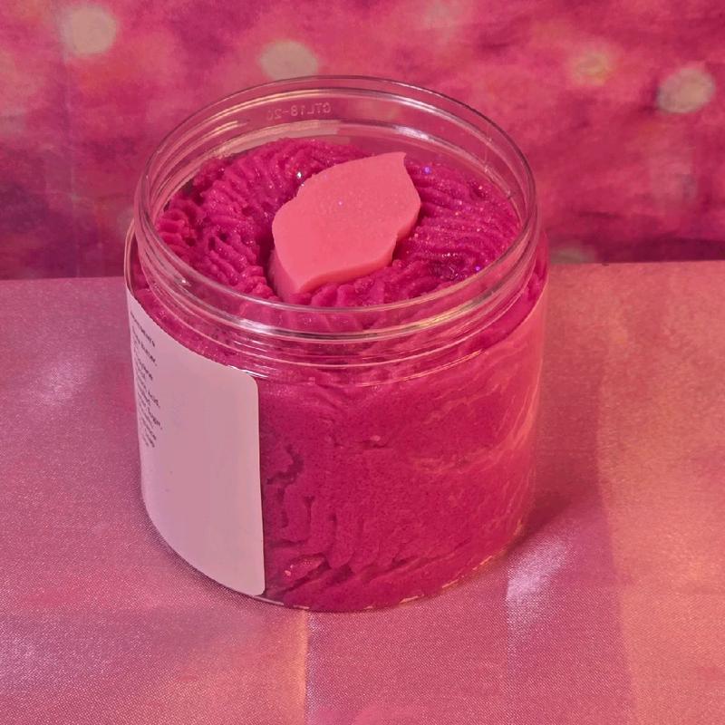 Loveberry Crush Whipped Foaming Sugar Scrub. Exfoliating Body Wash & Scrub. All Natural Shea Butter Whipped Soap/Shaving Cream handmade gentle creamy Smooth Exfoliate Moisturizing