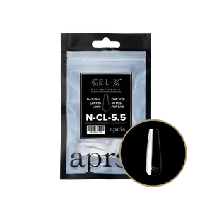 APRES Gel-X Natural Coffin Long 2.0 Refill Bag Size 5.5