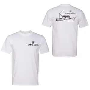 Grand Banks Yacht T-Shirt, Classic Trawler Boat Graphic Tee, Nautical Cruiser Shirt for Sailing and Boating Enthusiasts