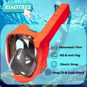 New Pro Snorkel Mask Full Face - Full Dry Breathing System & 180° Panoramic View. Anti-Fog, Anti-Leak Snorkeling Gear with GoPro Mount. Soft Food-Grade Silicone for Maximum Comfort