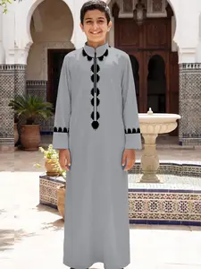 Muslim Light Embroidered Robe, Breathable Comfort, Suitable for Formal Occasions and Daily Wear