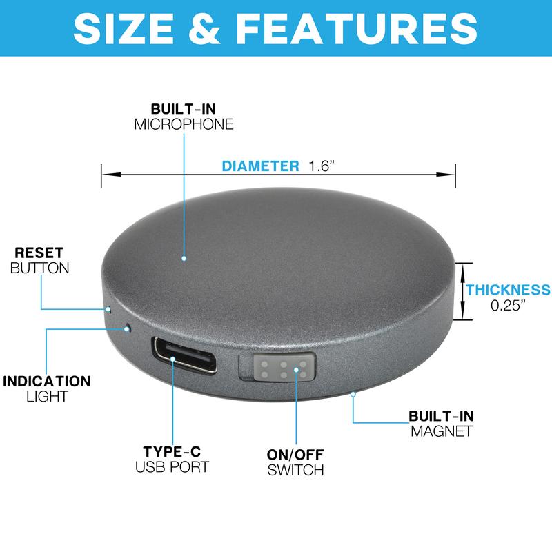 Knight 128GB Voice Activated Recorder + Digital Voice Recorder, Compact Audio Recorder, Audio Recording Device, Grabadora de Audio Digital, Gray