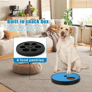 2-in-1 Dog Nail Scratch Board with Treat Dispenser. Alternative to Nail Clippers. Interactive Dog Puzzle Toy & Slow Feeder Bowl for Bored Dogs.