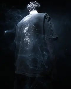 "SERPENTS FATE" RUST WASHED OVERSIZED TEE