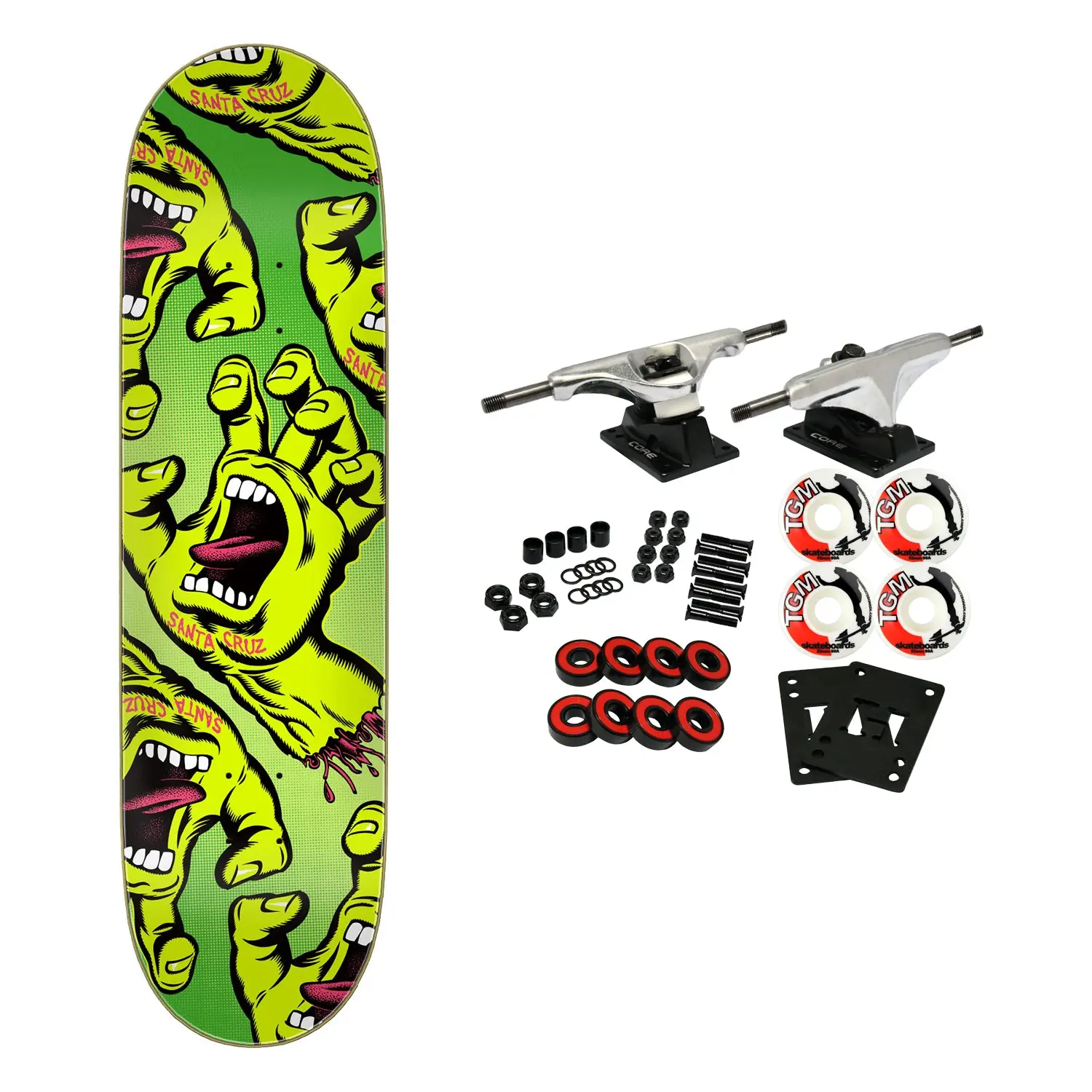 Santa Cruz Skateboard Complete Crowded Hand 8.5" x 32.2"