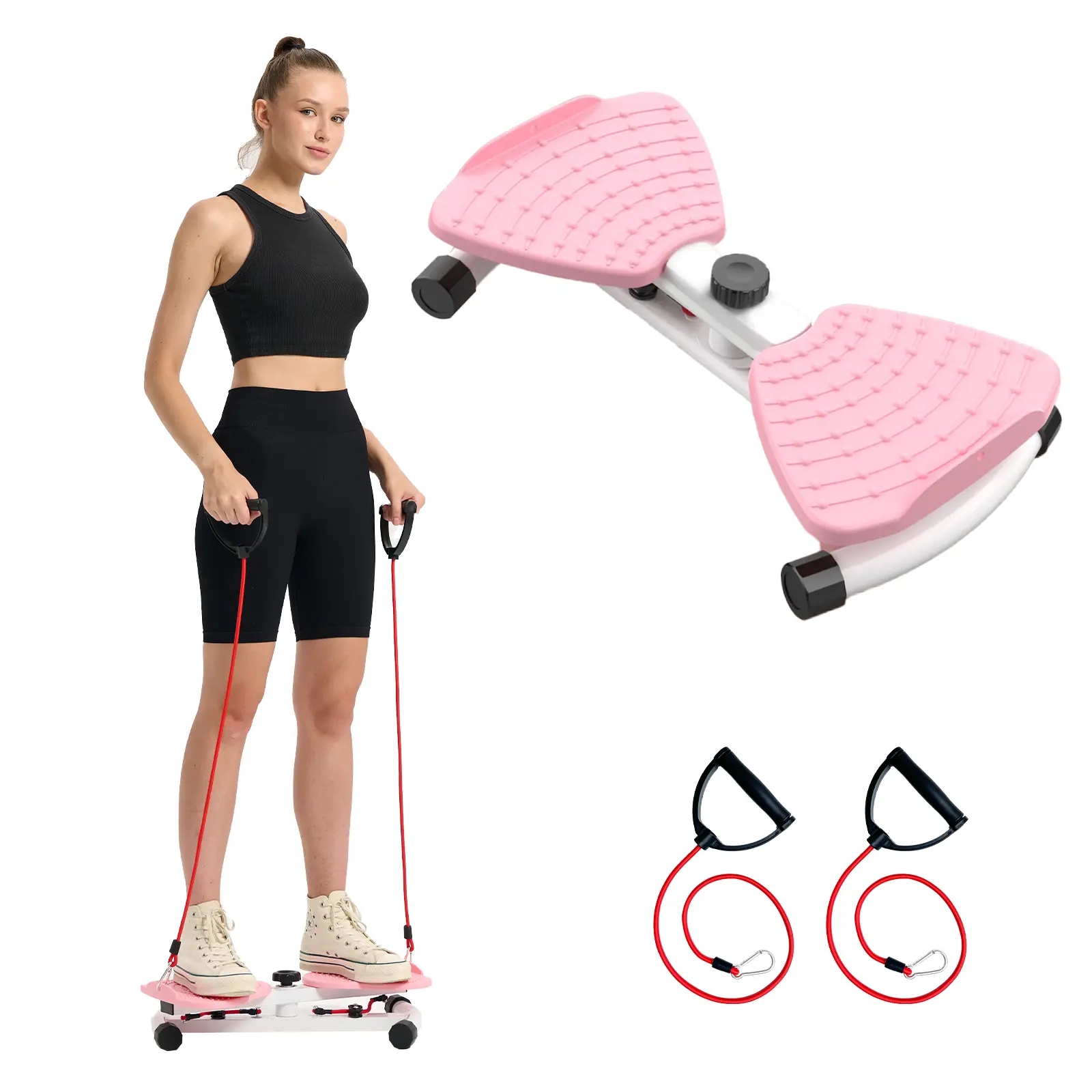 HOTWAVE Ab Training Waist Twist Machine 300 lbs Capacity Ab Board for Women - Core Workout Equipment Portable Waist Toner for Aerobic Exercise - Home Gym Cardio