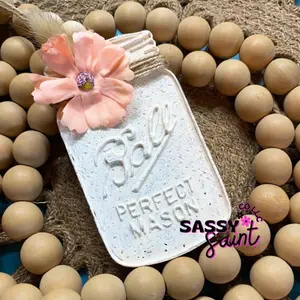 Sassy Saint VINTAGE MASON JAR - Scented Car Freshie, Aroma Therapy, Small Space Deodorizer with Innovative Features for a Fresh Driving Experience