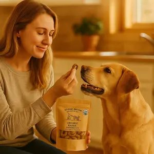 SUGAR BROOK NATURAL PET Organic Oven-Baked Bacon Doggie-O's Treat - Natural Ingredients, Oven-Baked, Bacon Flavor, Pet-Friendly Snack