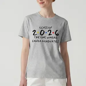 Carpesun Class of 2026 Friends Graduation Shirt, Personalized The One Where I Graduate Tee, Perfect for Graduation Parties & Gifts, for 2026 Friends Fan Grads, Fast US Shipping