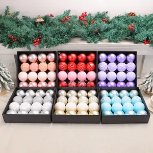 16pcs Christmas Ball Set, Creative Xmas Party Hotel Decorations, Hanging Ornaments for Christmas Tree, Unique Shapes