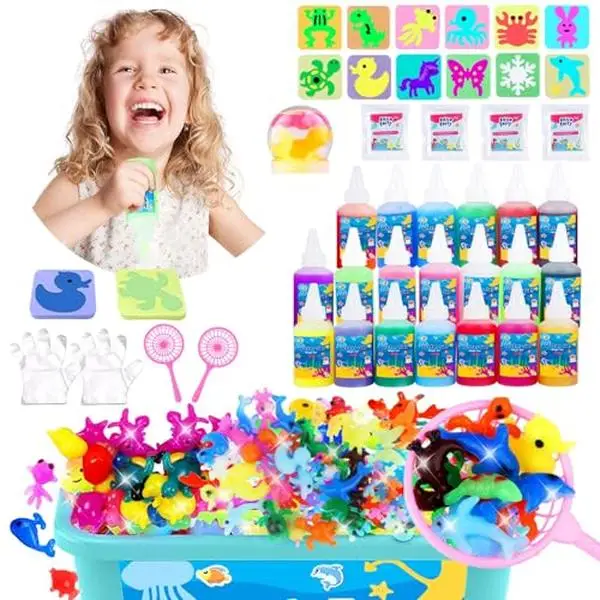 Magic Water Elf Toy Kit with Magic Gels, Molds - Imaginative Play, Christmas Gifts, Birthday Gifts, Party Favors, and Family-Friendly DIY STEM Project