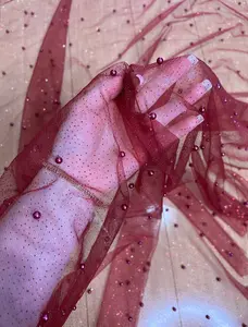 Burgundy Pearl Tulle